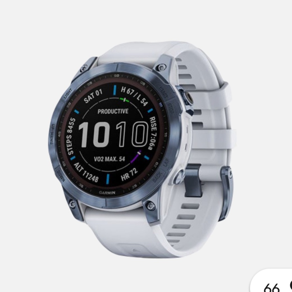 Garmin Fenix 7 Sapphire Solar White Band Adventure GPS Smartwatch